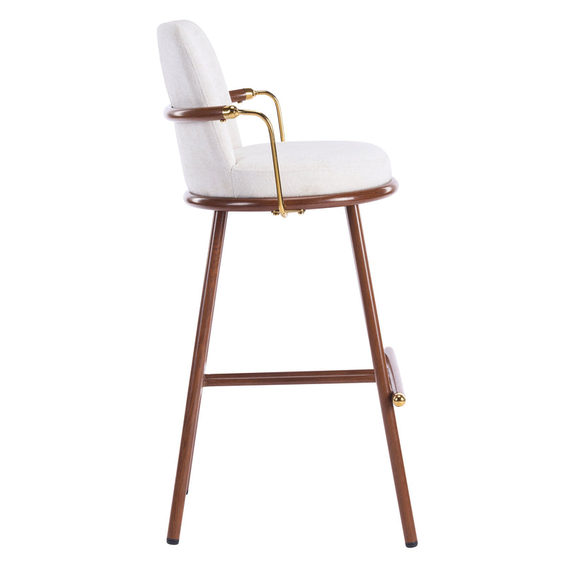 Chaya Indoor Upholstered Bar Stool with Metal Frame by HouseOfZazla