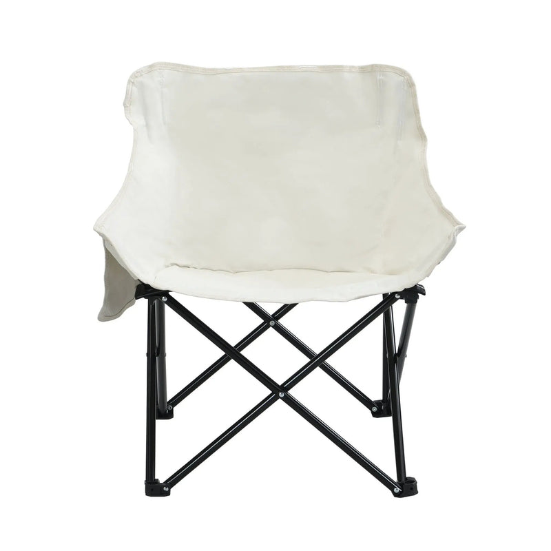 2 Pieces Outdoor Camping Chairs Folding / Portable, Comfortable Seating, Durable Steel Fram by Unique Piece Furniture