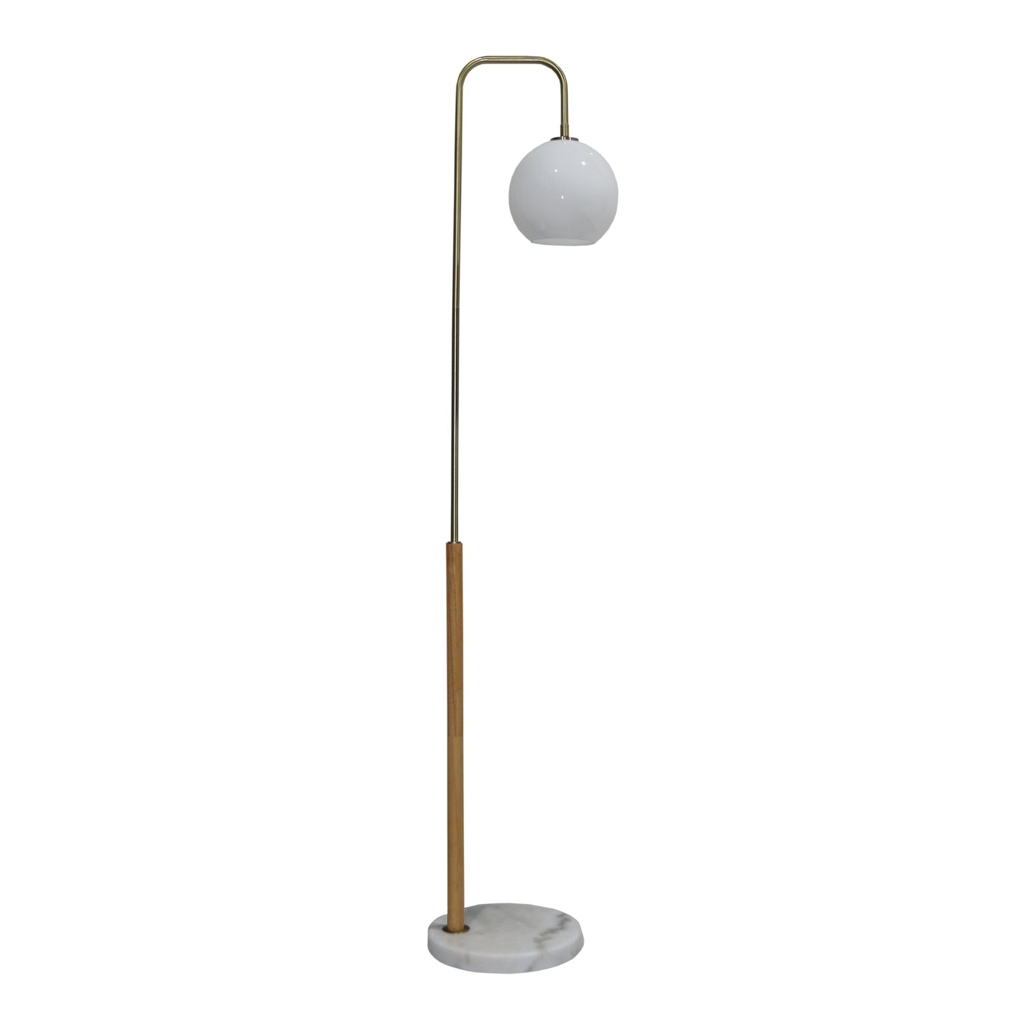 Tall Corner Floor Lamp For Living Room - White by HouseOfZazla