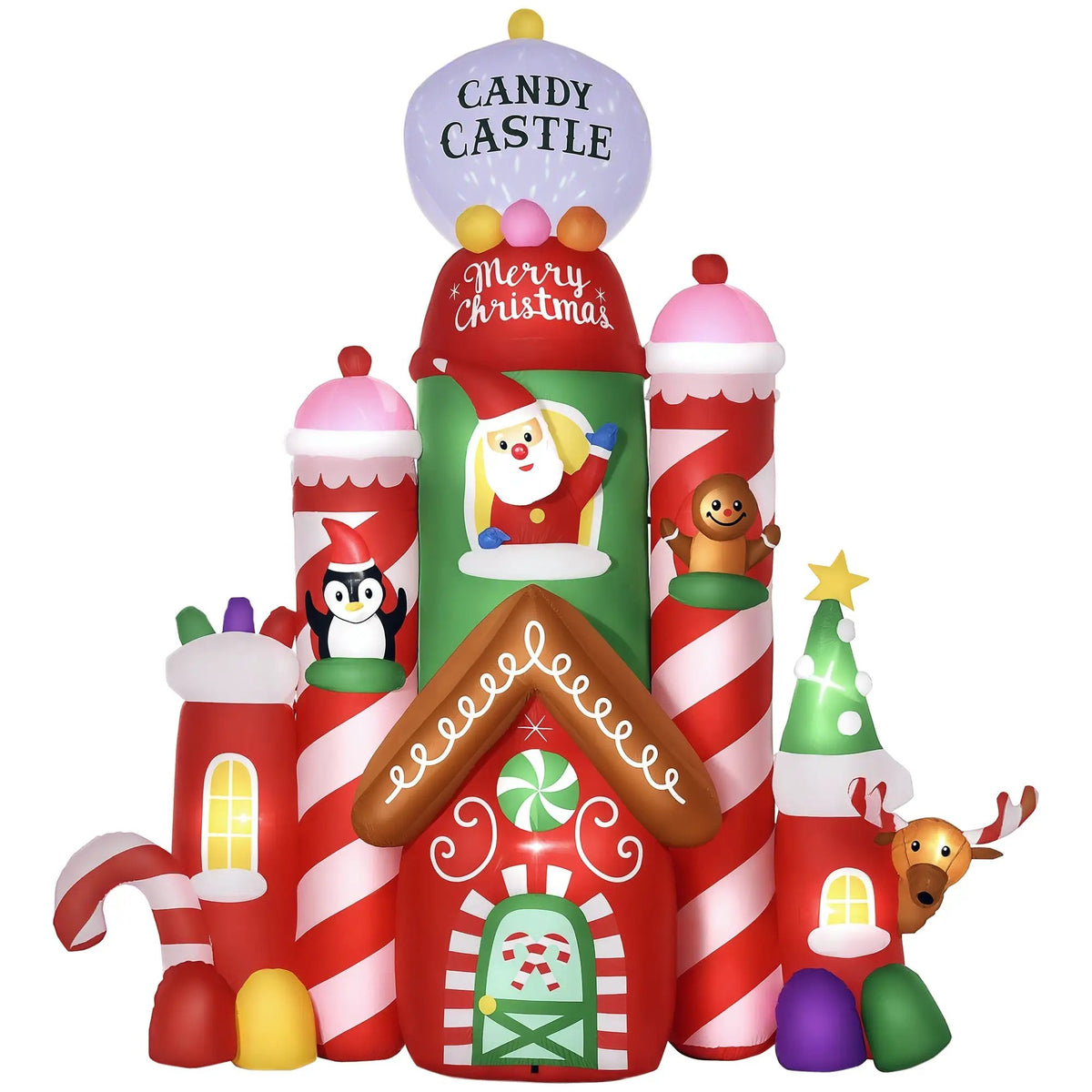 10ft Christmas Inflatables Candy Castle by HouseOfZazla