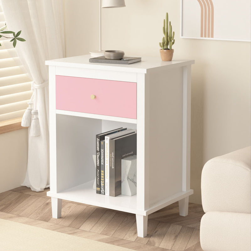 Nightstand With 1 Drawer 1 Shelf by HouseOfZazla