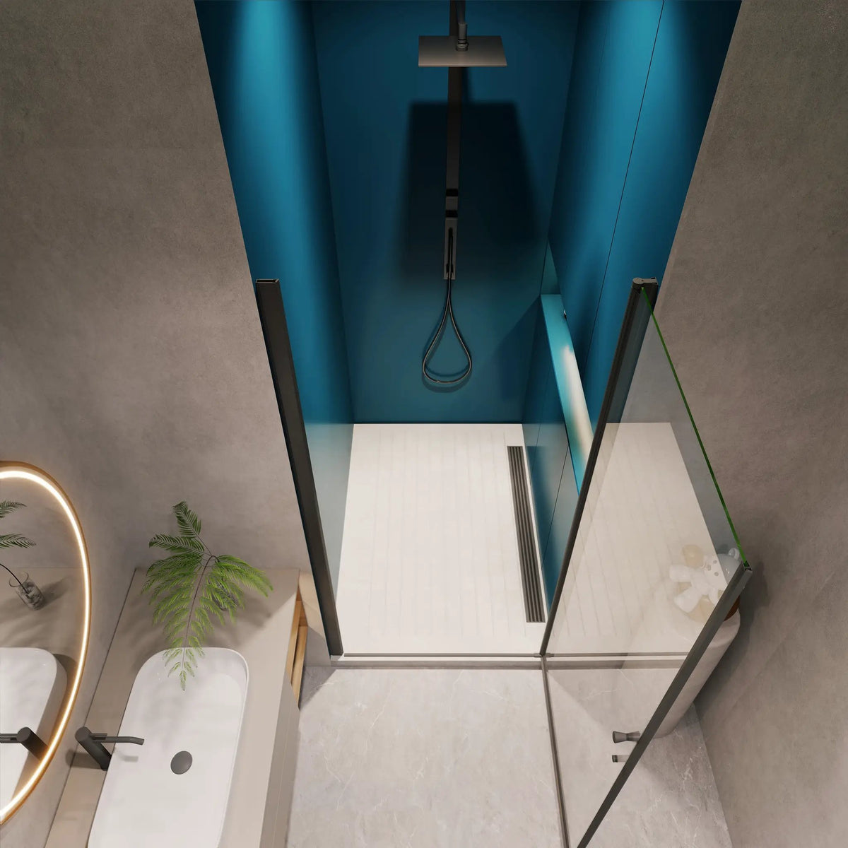 Universal Pivot Shower Door by HouseOfZazla