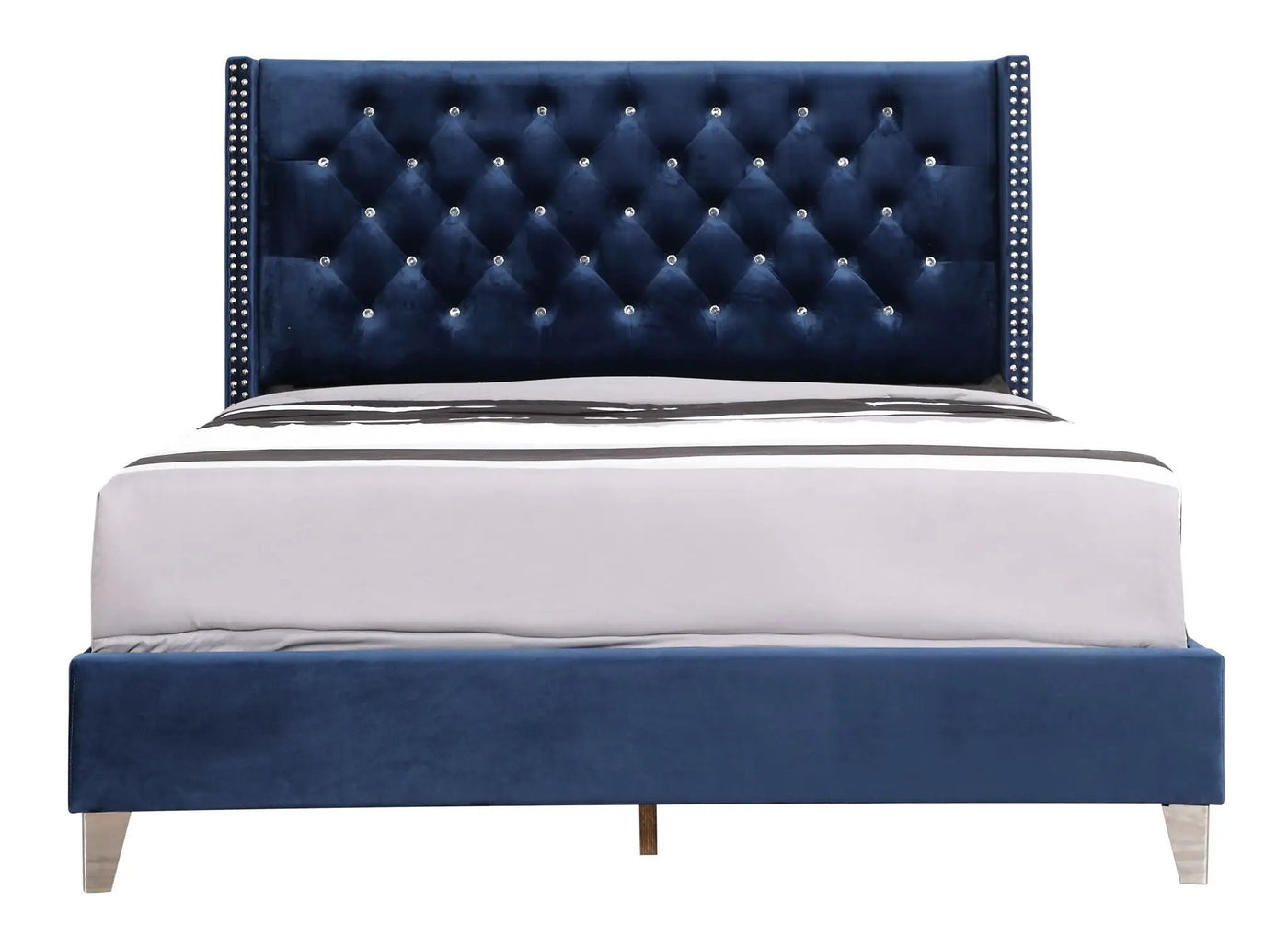 Upholstered Nailhead Trim Chic Bed by HouseOfZazla