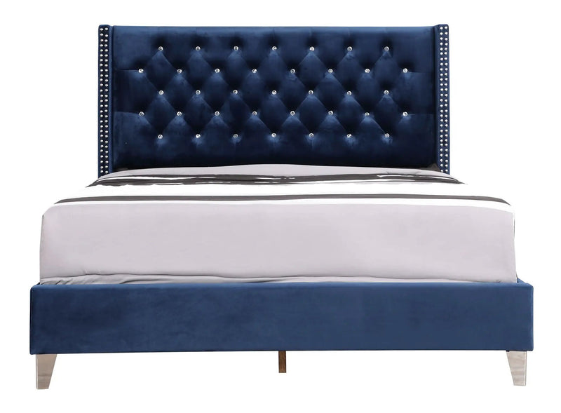 Upholstered Nailhead Trim Chic Bed by HouseOfZazla