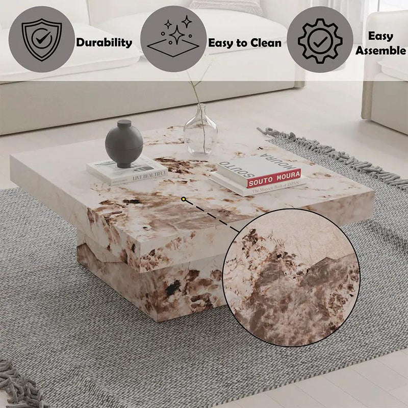 Fultan - Coffee Table - Engineered Stone by Unique Piece Furniture