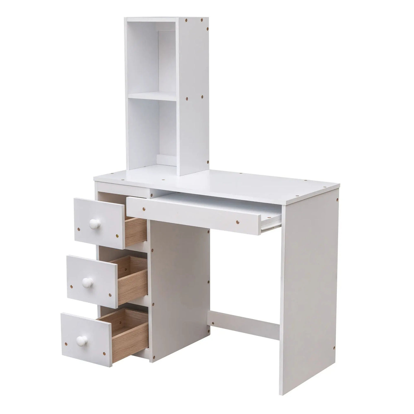 Loft Bed With Stand Alone Bed, Storage Staircase, Desk, Shelves, And Drawers by HouseOfZazla