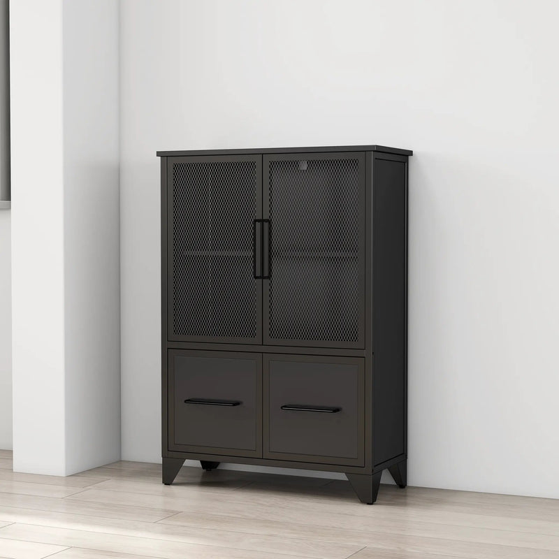 Storage Cabinet With 4 Iron Doors by HouseOfZazla