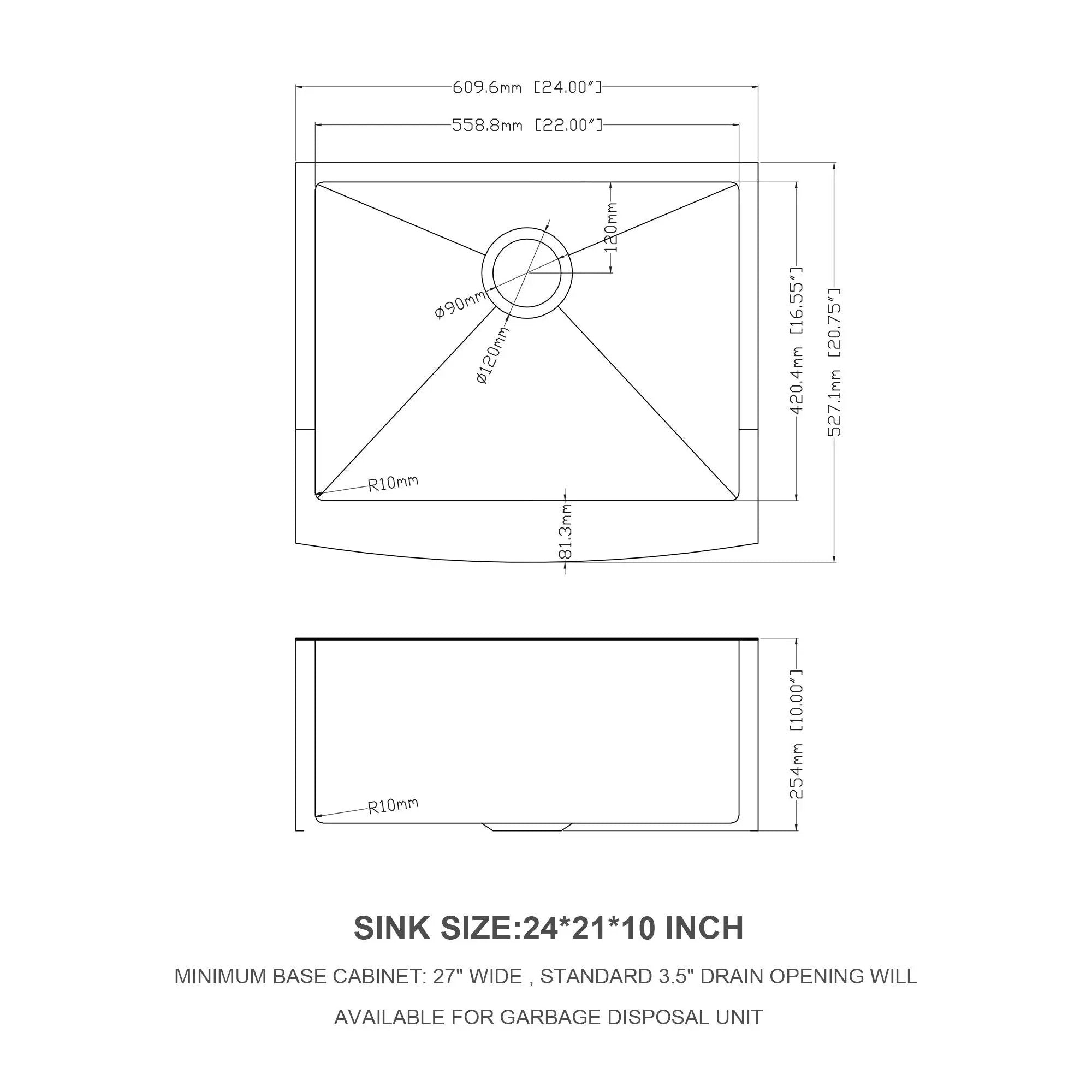 Farmhouse Kitchen Sink Stainless Steel Apron Front by HouseOfZazla