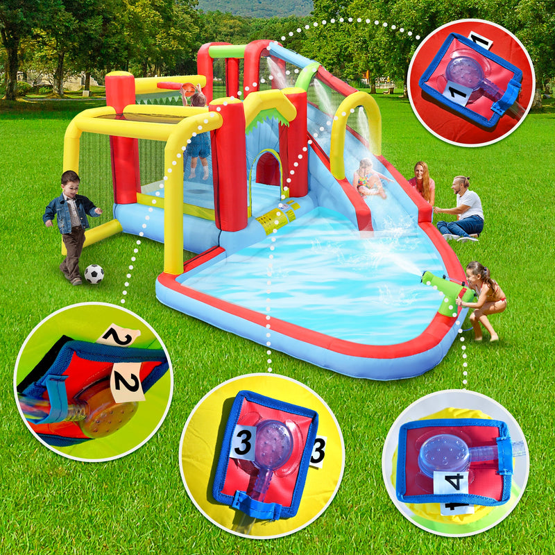 7-in-1 Inflatable Slide Water Park and Garden Bouncer by HouseOfZazla