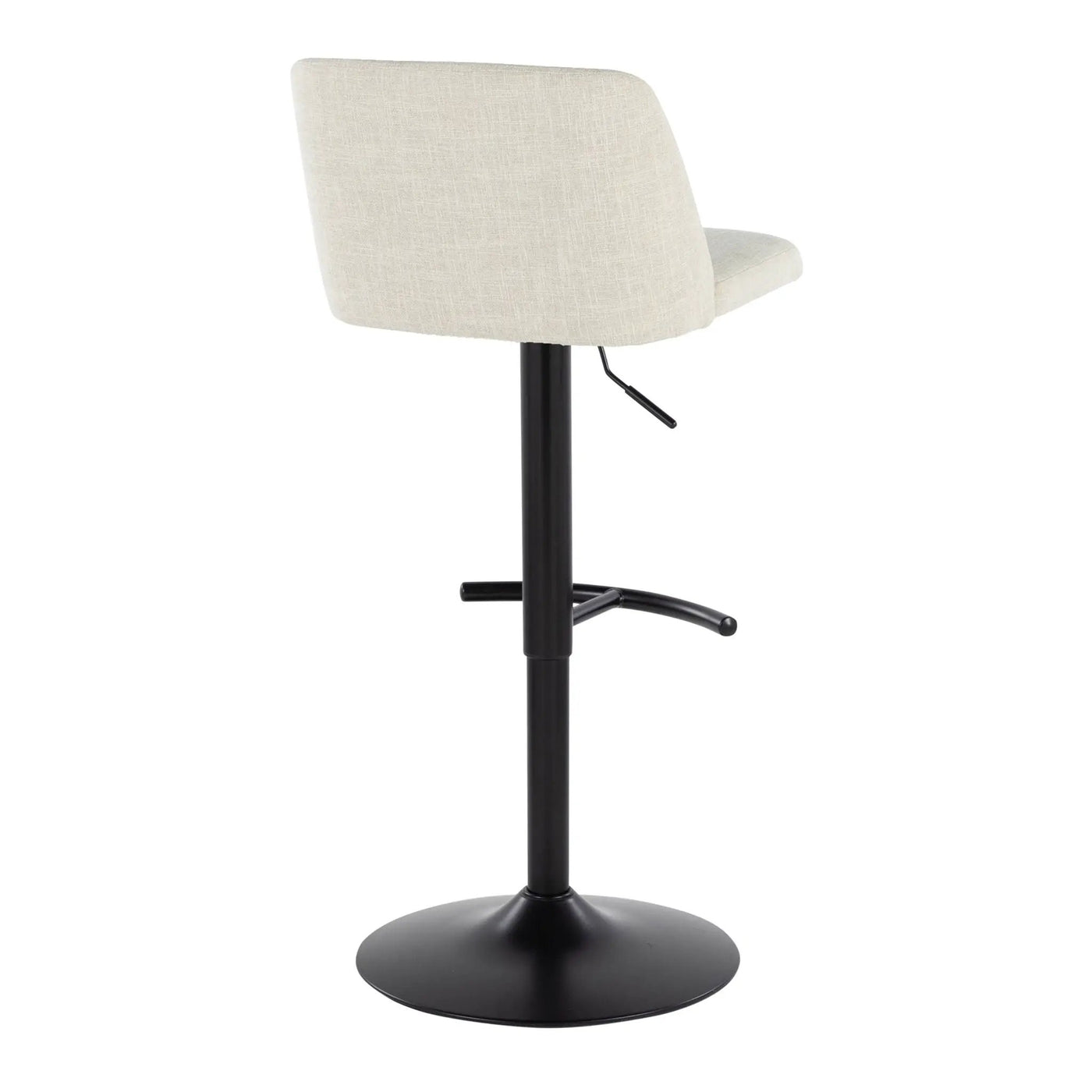 Toriano - Contemporary Adjustable Barstool Swivel With Rounded T Footrest (Set of 2) by HouseOfZazla