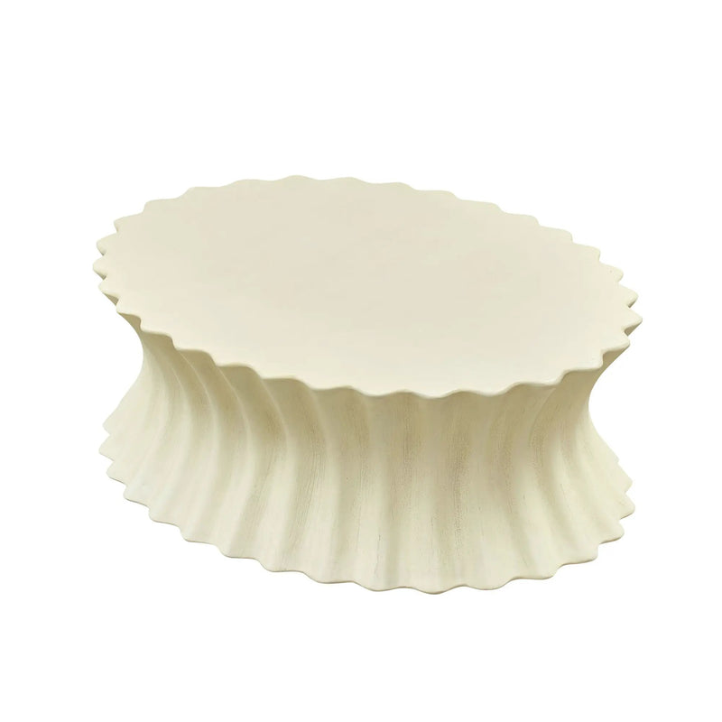 35.04 Inch Oval Coffee Table - Vintage Sturdy Fiberglass by HouseOfZazla
