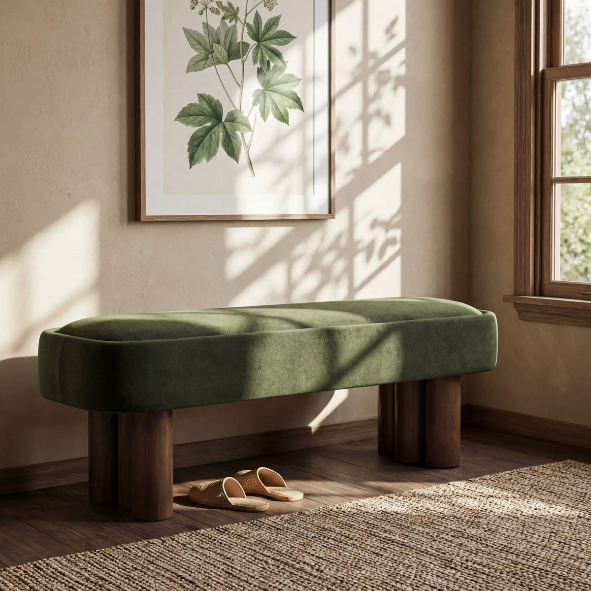 Chic Indoor Upholstered Dining Bench by HouseOfZazla