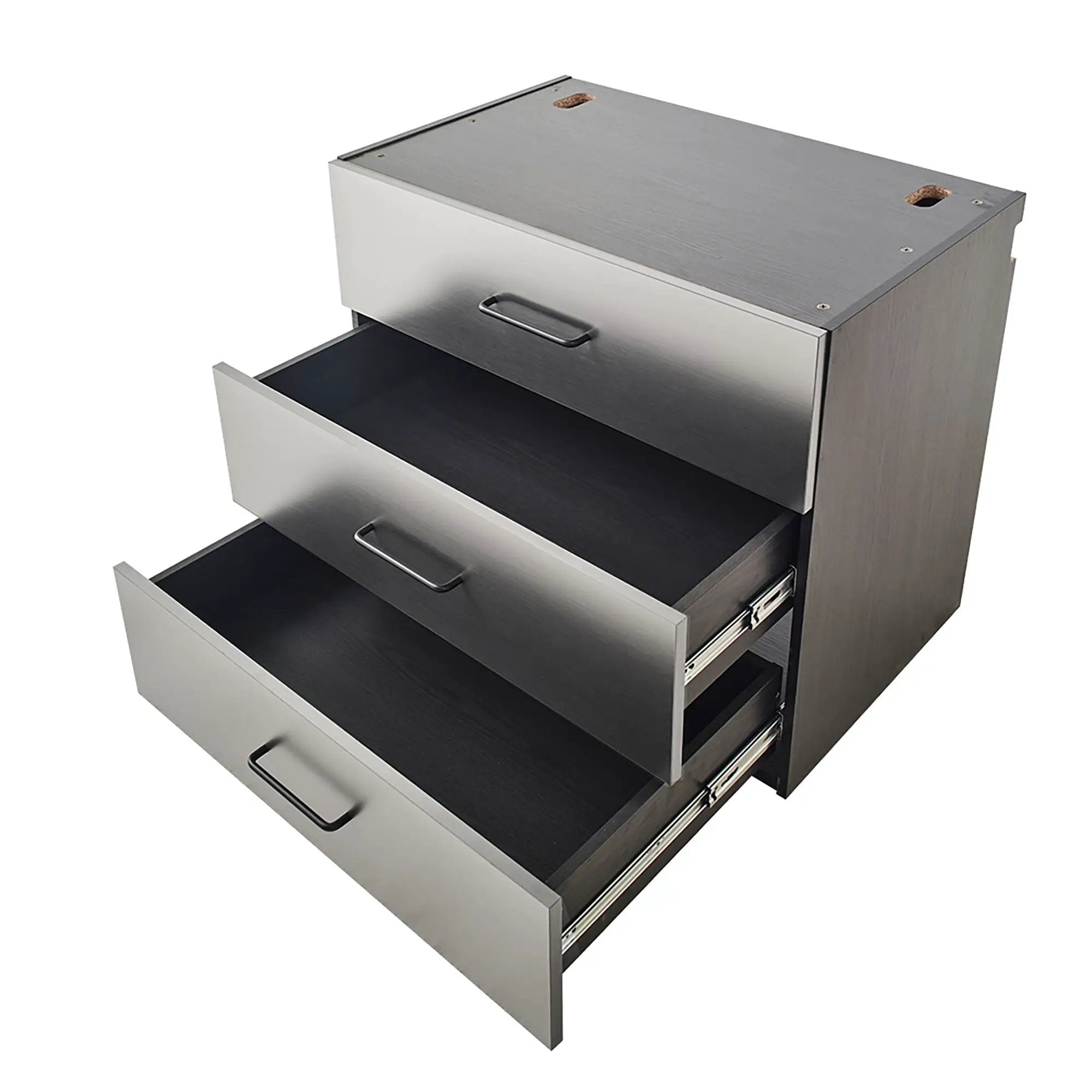 Astro Series - Wall Mounted Base, Drawer Storage Cabinet With Soft Closing Features - Metallic Gray by HouseOfZazla