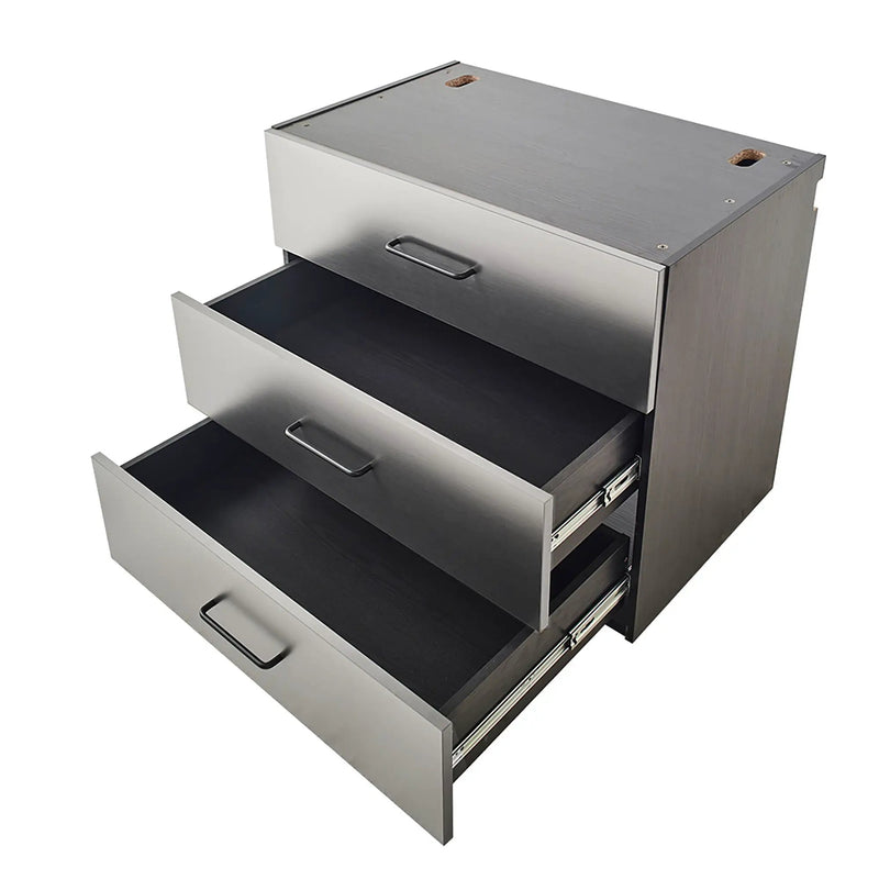 Astro Series - Wall Mounted Base, Drawer Storage Cabinet With Soft Closing Features - Metallic Gray by HouseOfZazla