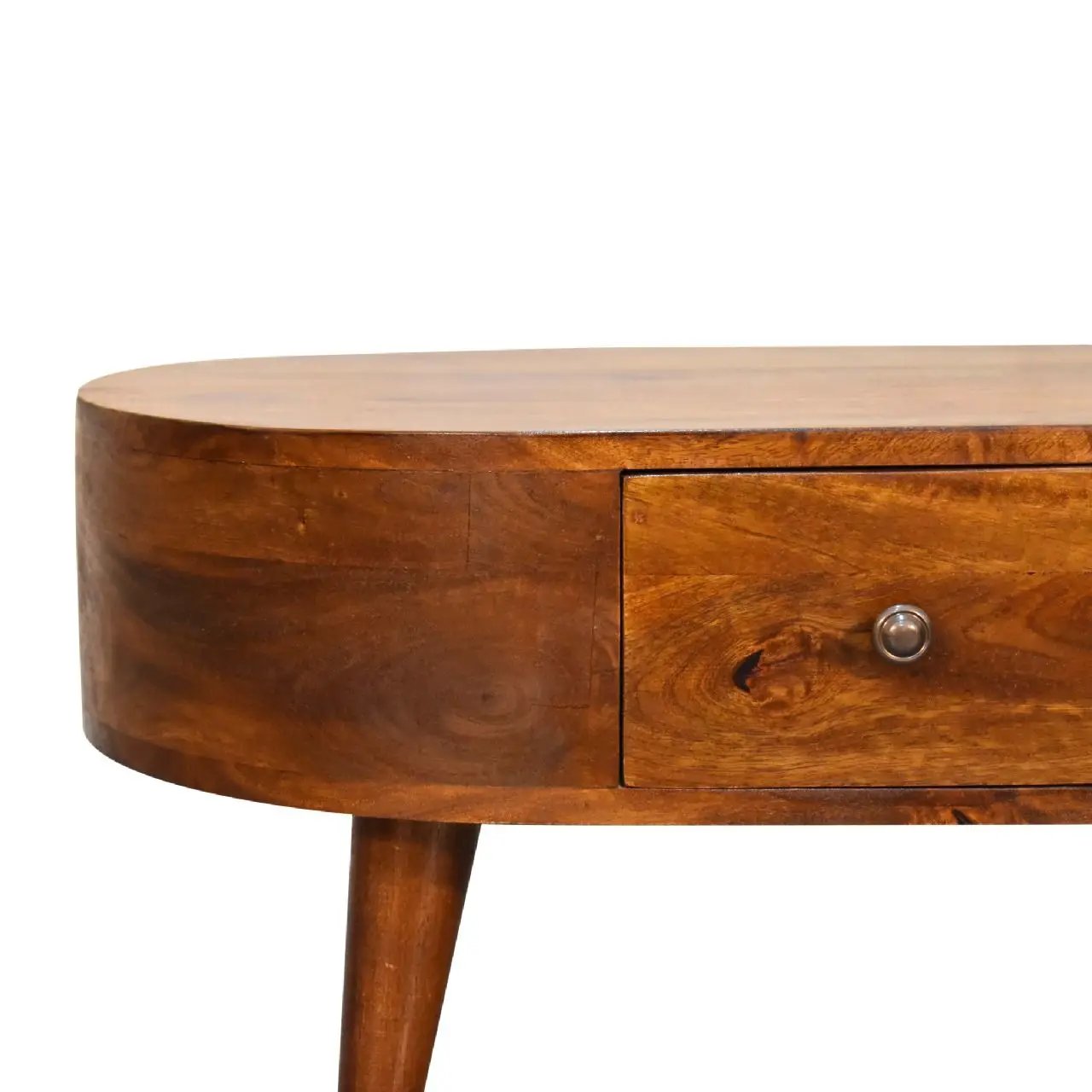 Mini Rounded Coffee Table - Chestnut by HouseOfZazla