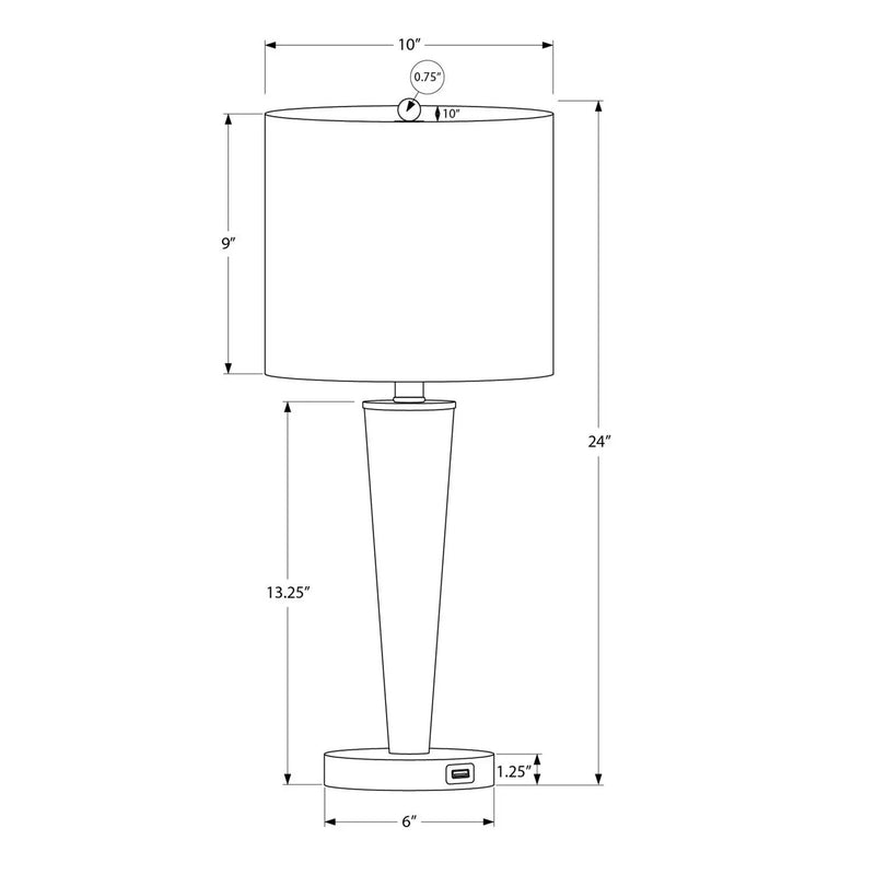 Lighting, Table Lamp, USB Port Included, Contemporary (Set of 2) by Unique Piece Furniture