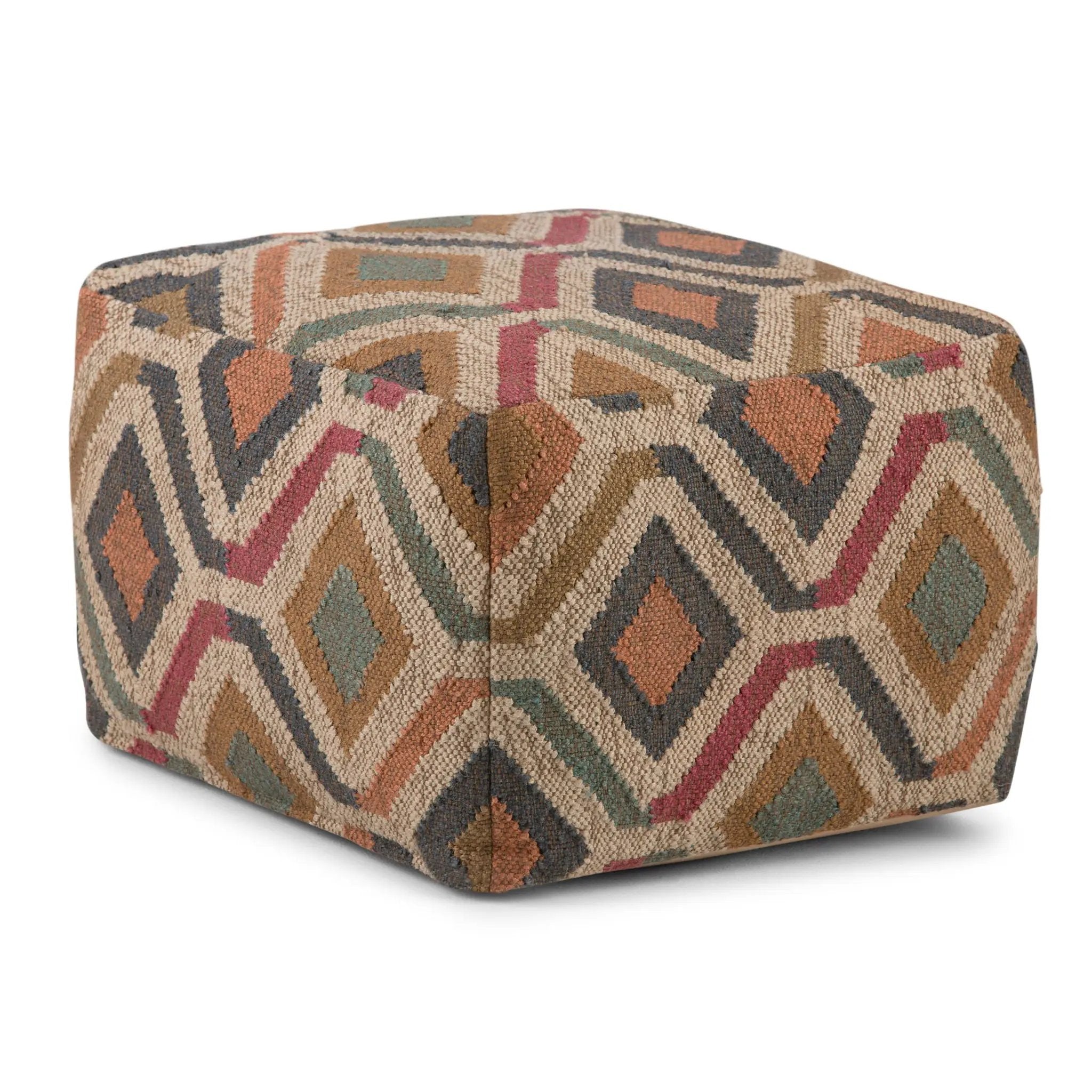 Johanna - Handcrafted Square Pouf by HouseOfZazla