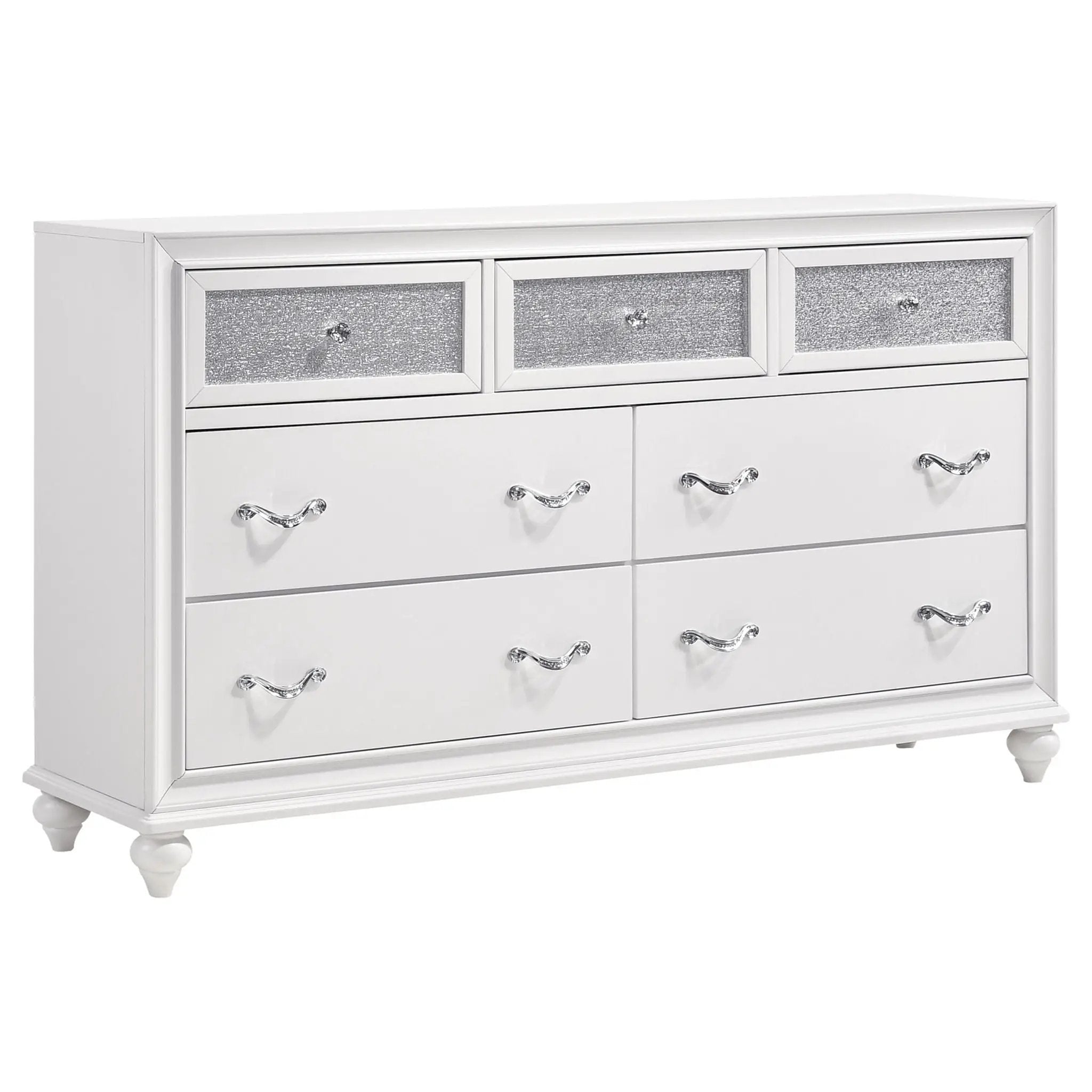 Barzini 4-piece Eastern King Bedroom Set White by Unique Piece Furniture