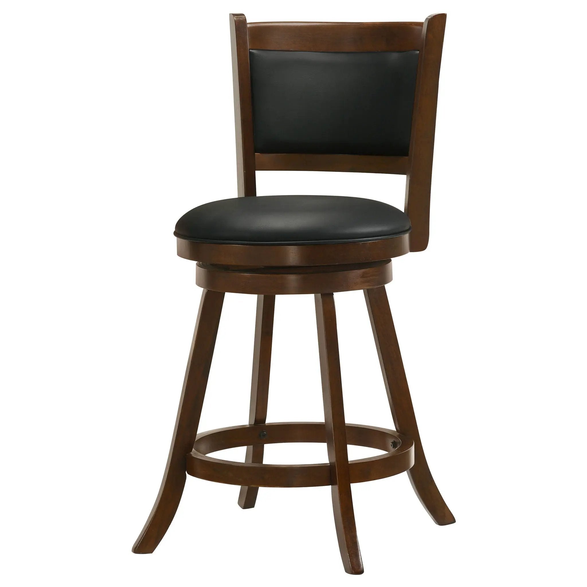 Broxton Upholstered Swivel Counter Chair Chestnut (Set of 2) by Unique Piece Furniture