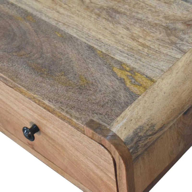 Curved Writing Desk - Oak by HouseOfZazla