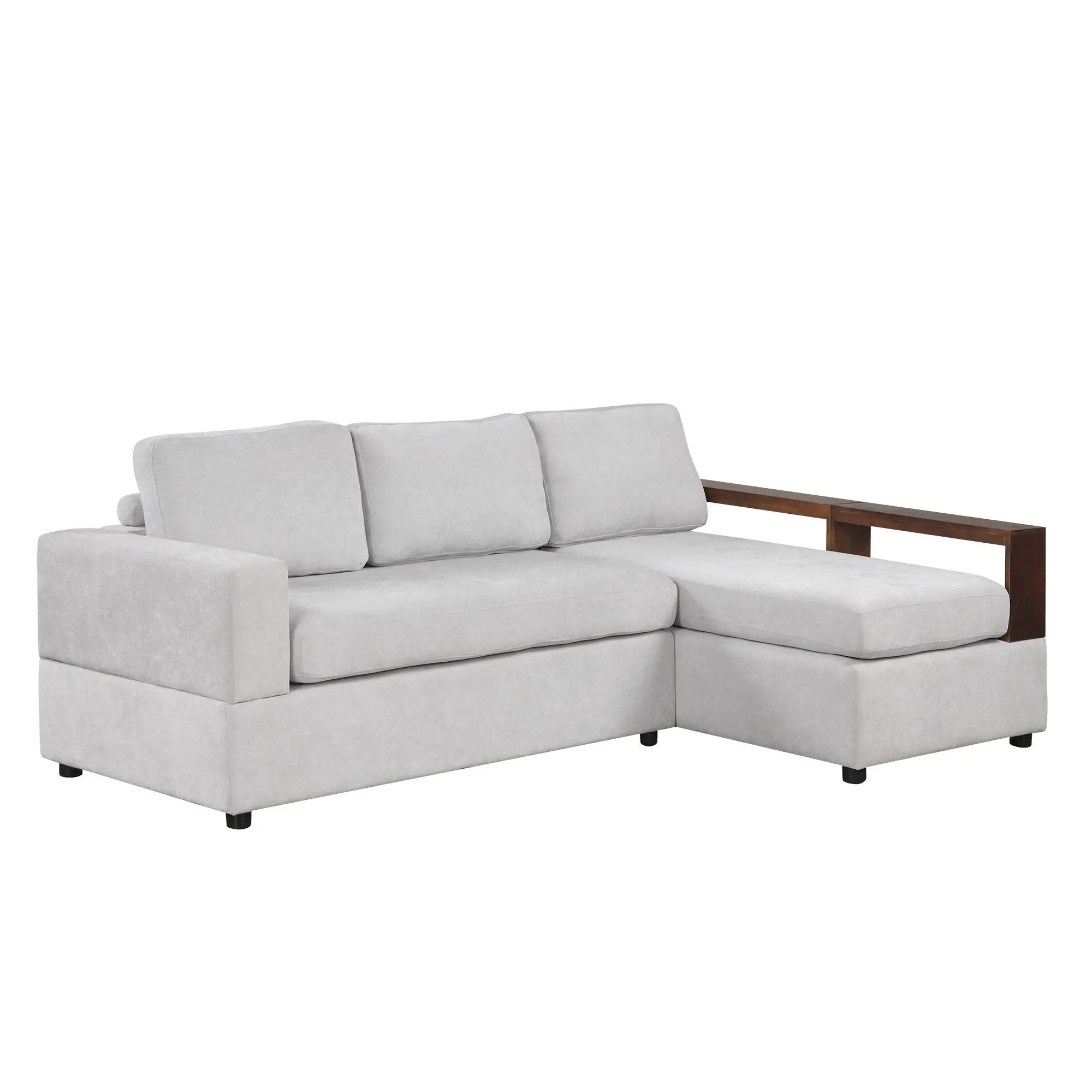 Sectional Sofa Upholstered Sofa Couch With Reversible Armrests For Living Room by HouseOfZazla
