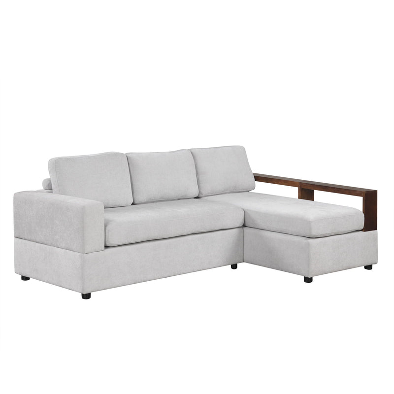 Sectional Sofa Upholstered Sofa Couch With Reversible Armrests For Living Room by HouseOfZazla