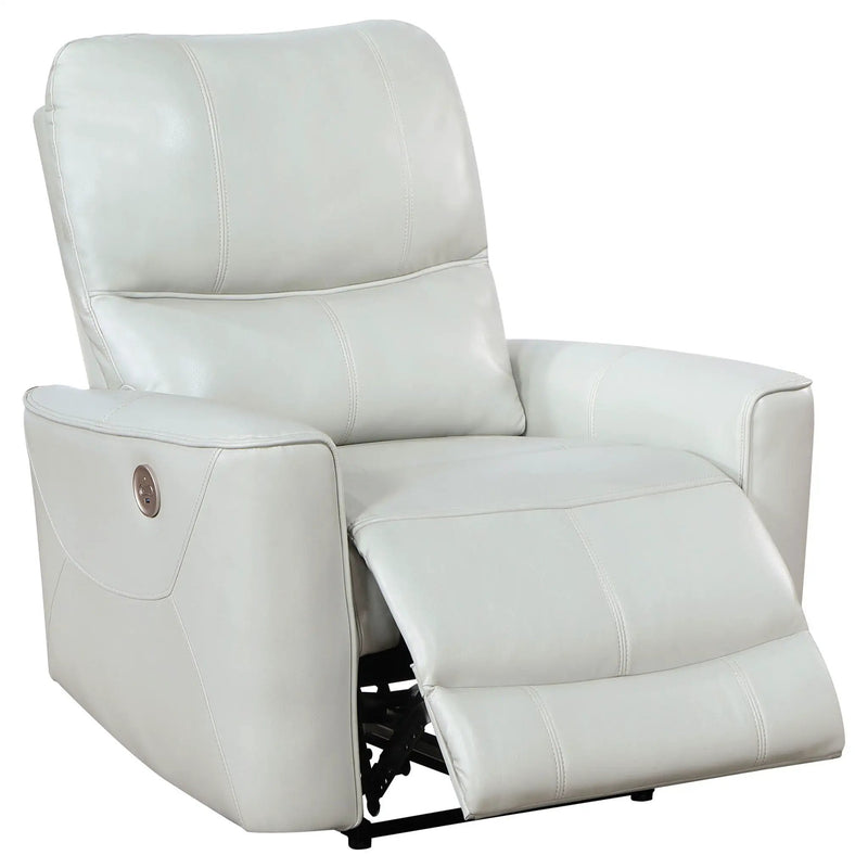 Dove Upholstered Power Recliner Chair With Smooth Power Recline And USB Charging - Gray by Unique Piece Furniture