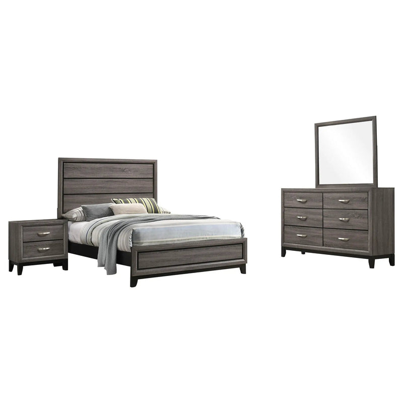 Watson Four-piece Full Bedroom Set Grey Oak by Unique Piece Furniture