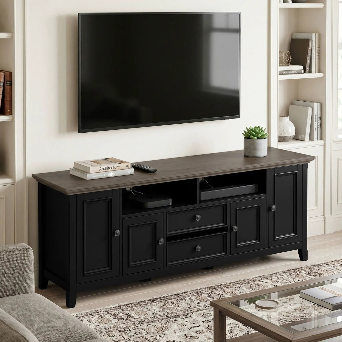 Amherst - Handcrafted Wide TV Media Stand by Unique Piece Furniture