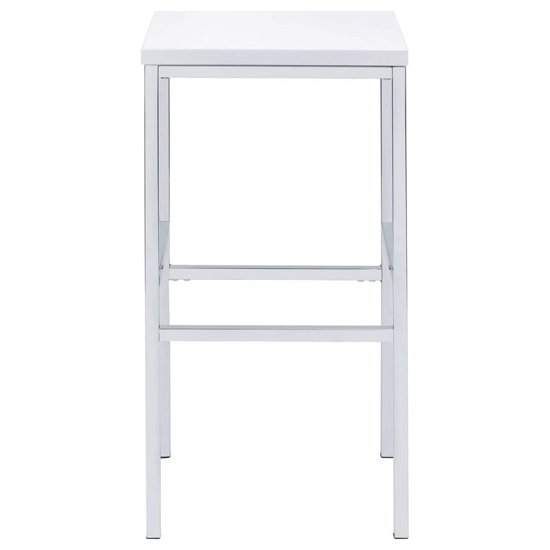 Natividad 5-piece Pub Height Bar Table Set White High Gloss by Unique Piece Furniture