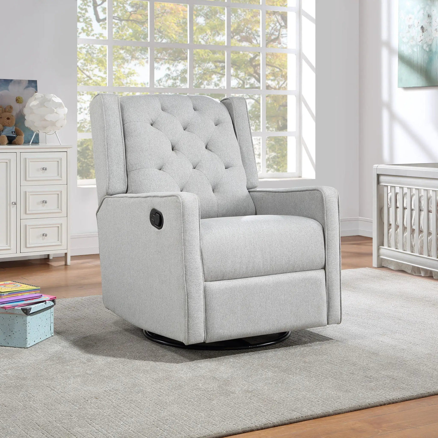 Milah - Gliding Swivel Recliner Tufted by Unique Piece Furniture