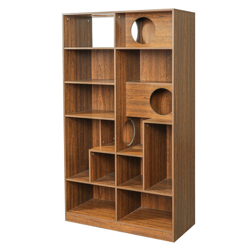 Modern 2 in 1 Wood Bookshelf Cat House by HouseOfZazla
