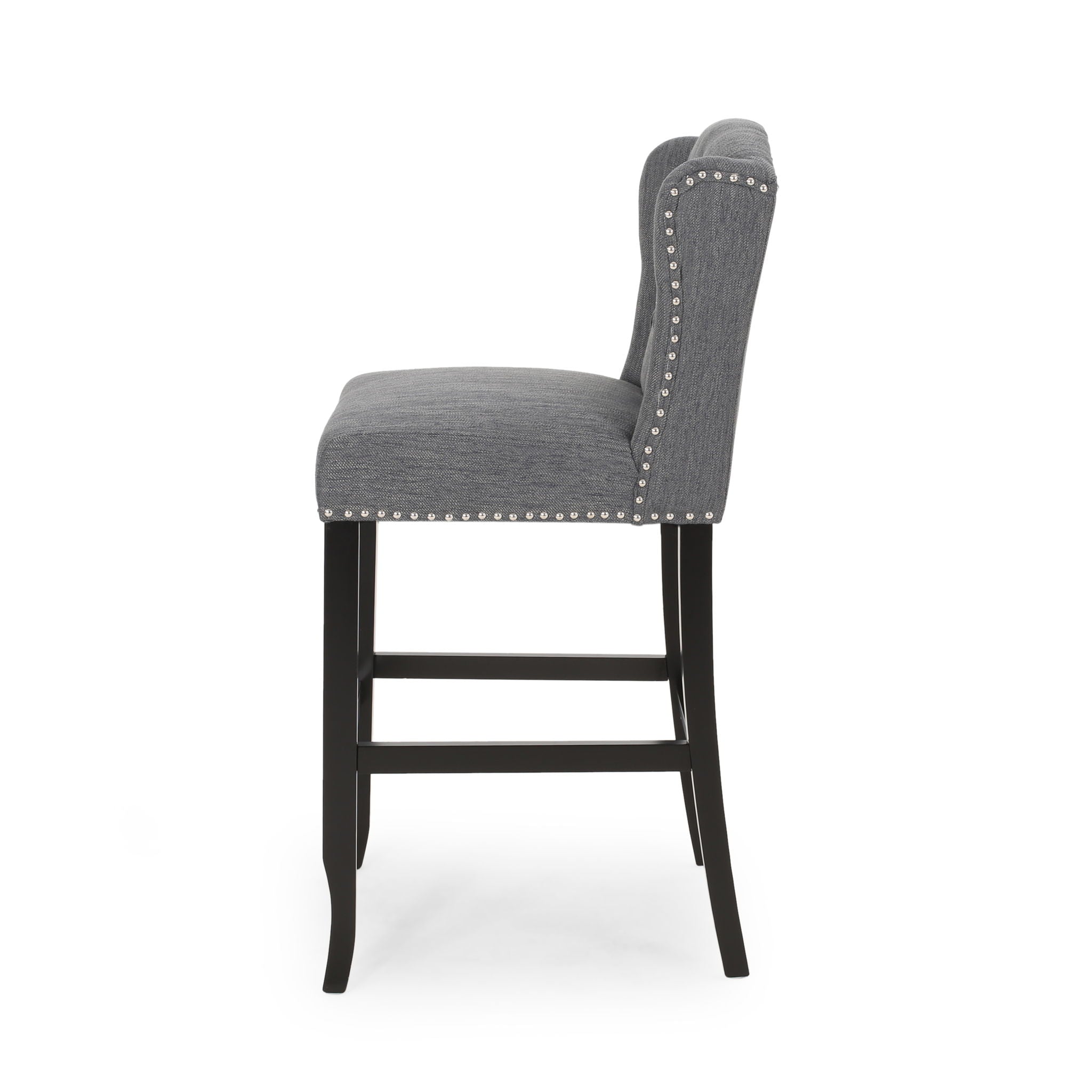 Vienna Contemporary Fabric Tufted Wingback Counter Stools (Set of 2) by HouseOfZazla