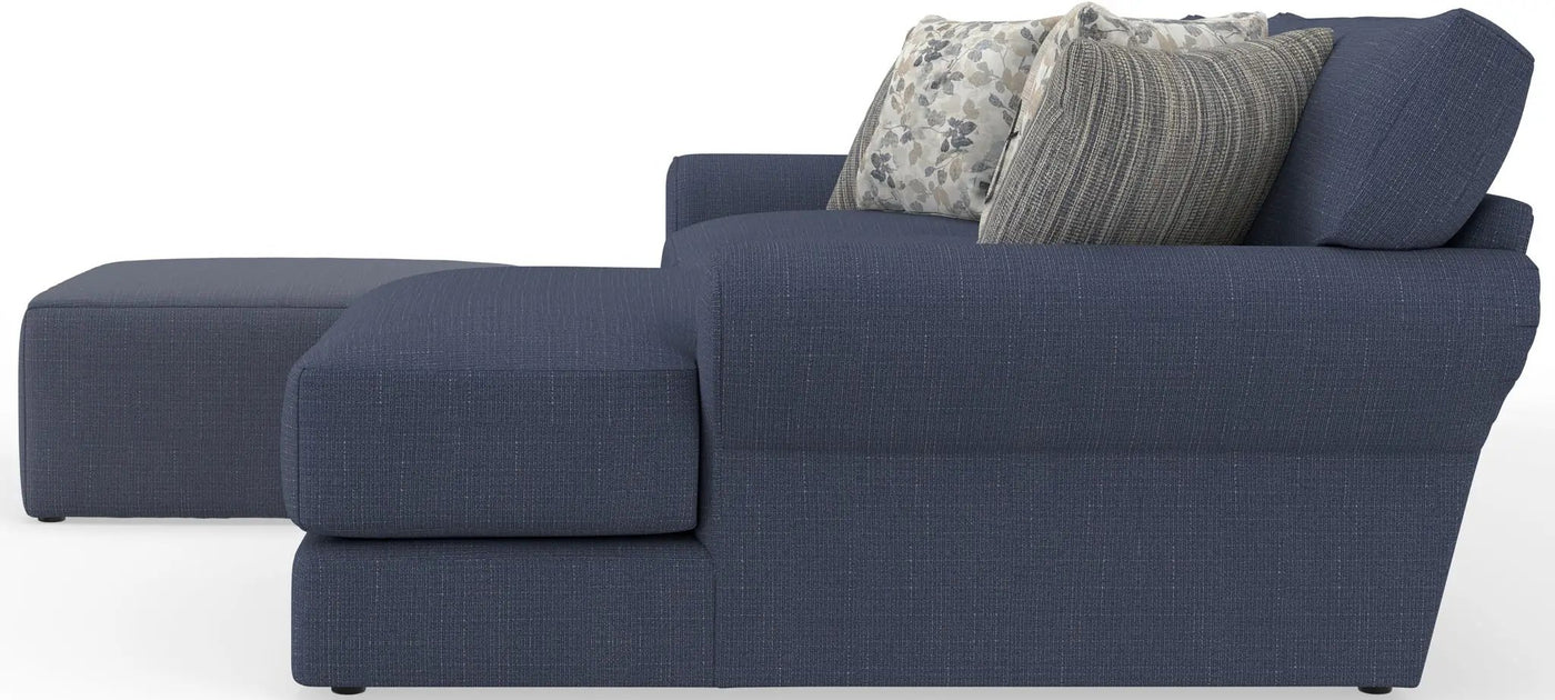 Cape May - Sofa Chaise With Comfort Coil Seating, 41" Cocktail Ottoman And 5 Accent Pillows Included by Unique Piece Furniture