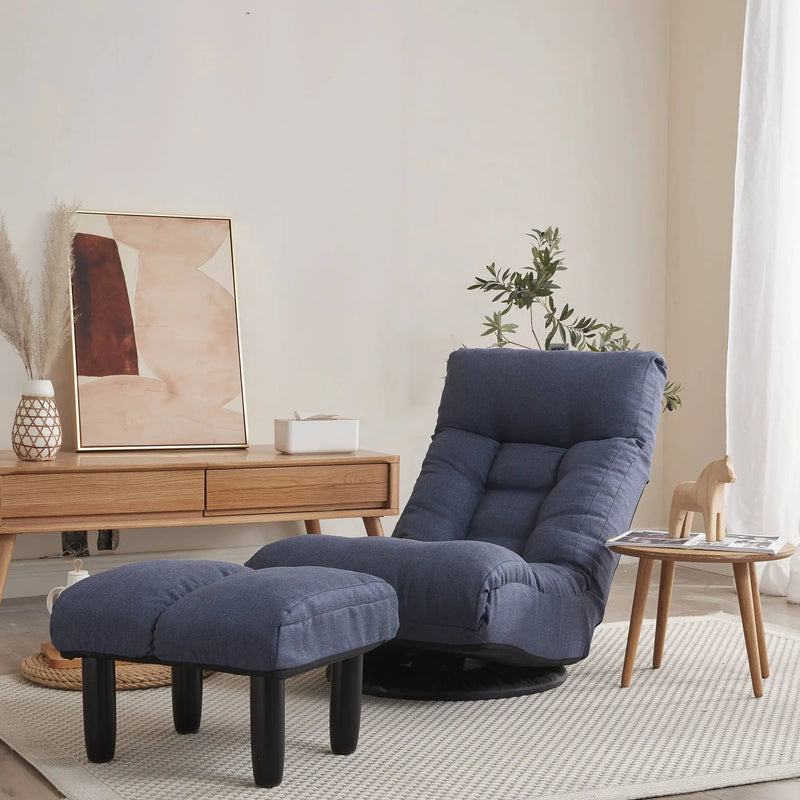 Adjustable Japanese Reclining Floor Chair Sofa With Metal Frame For Living Room by HouseOfZazla
