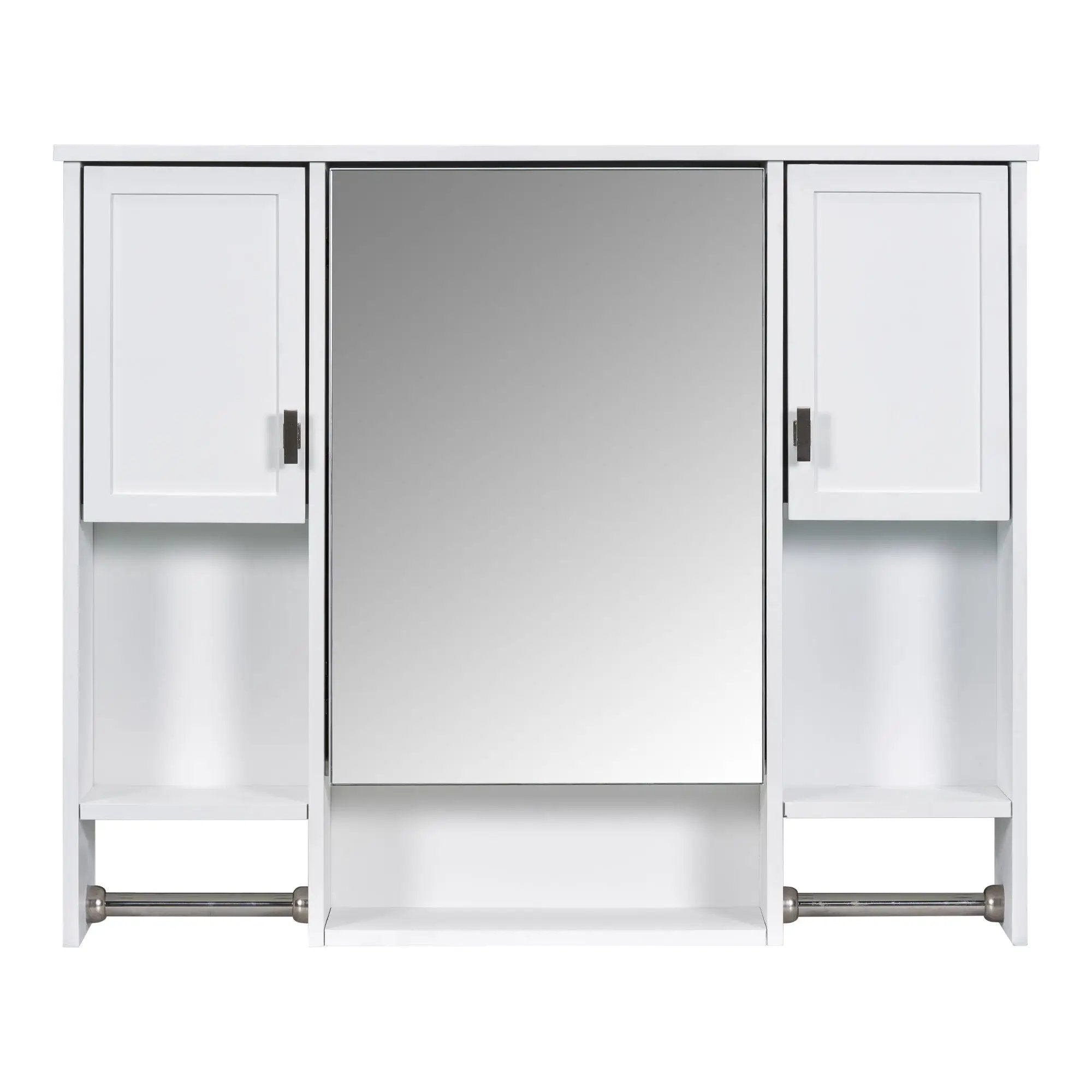 Wall Mounted Bathroom Storage Cabinet With Mirror, Medicine Cabinet With Towel Bar by Unique Piece Furniture