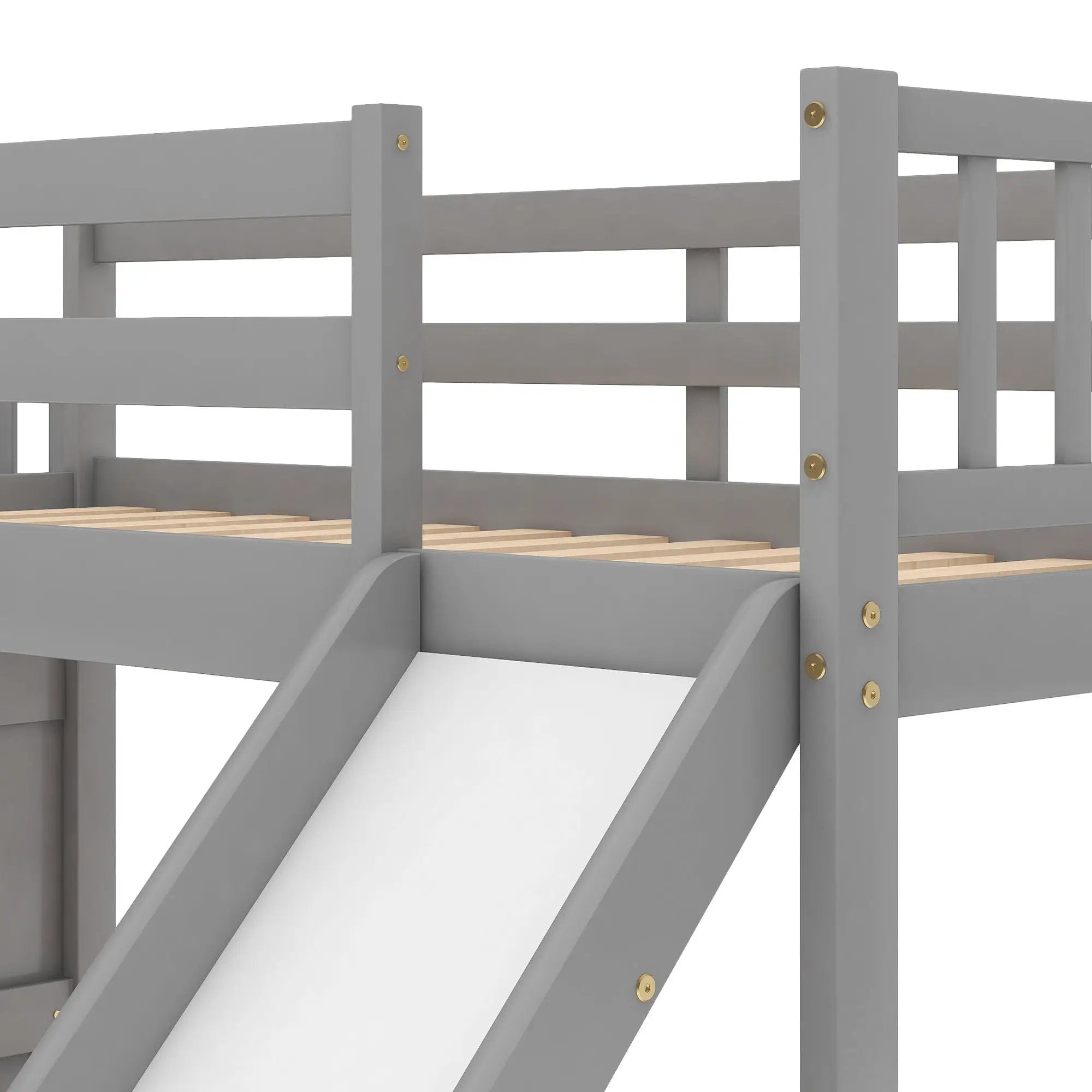 Bunk Bed With Convertible Slide And Stairway by HouseOfZazla