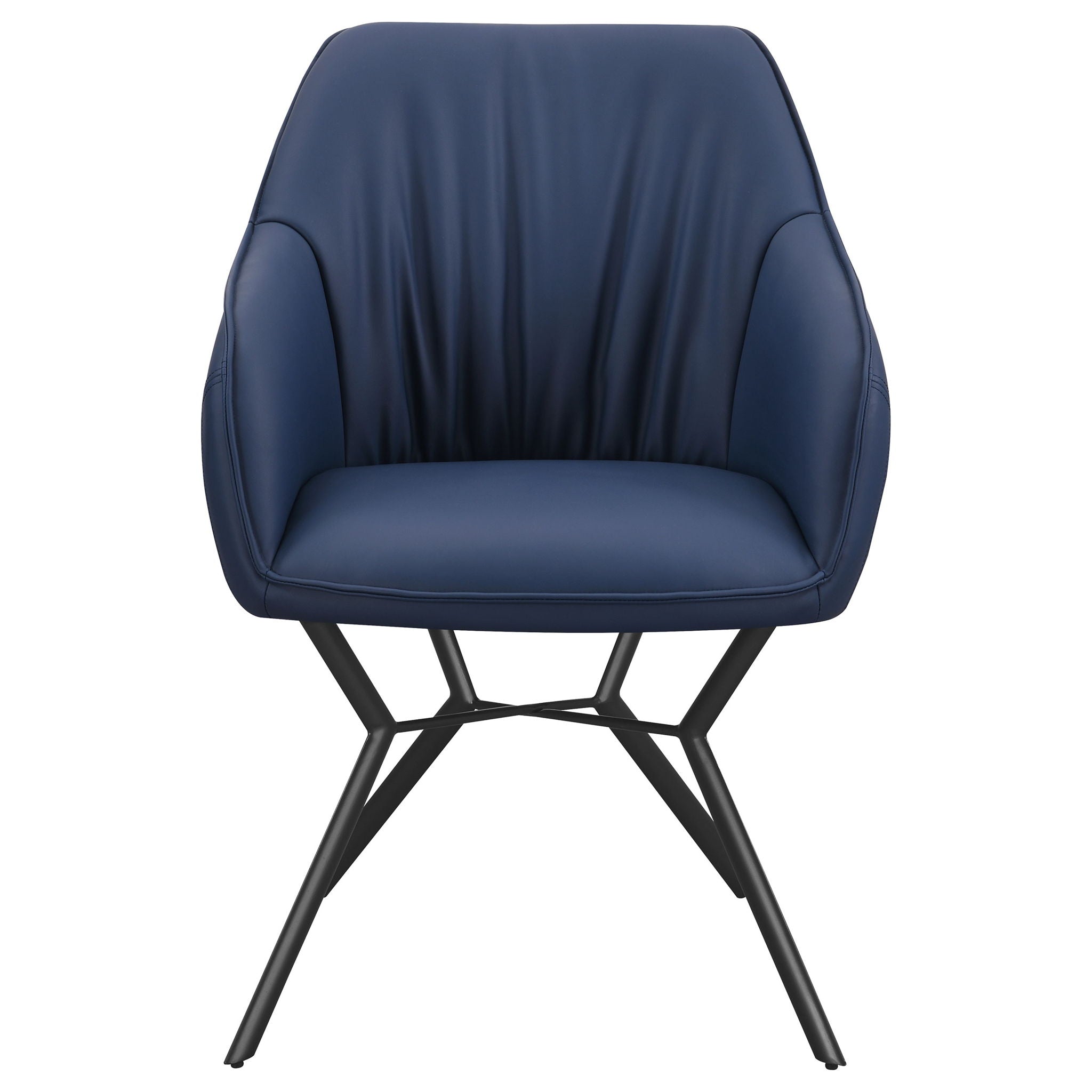 Mayer Upholstered Dining Arm Chair Blue and Brown (Set of 2) by Unique Piece Furniture