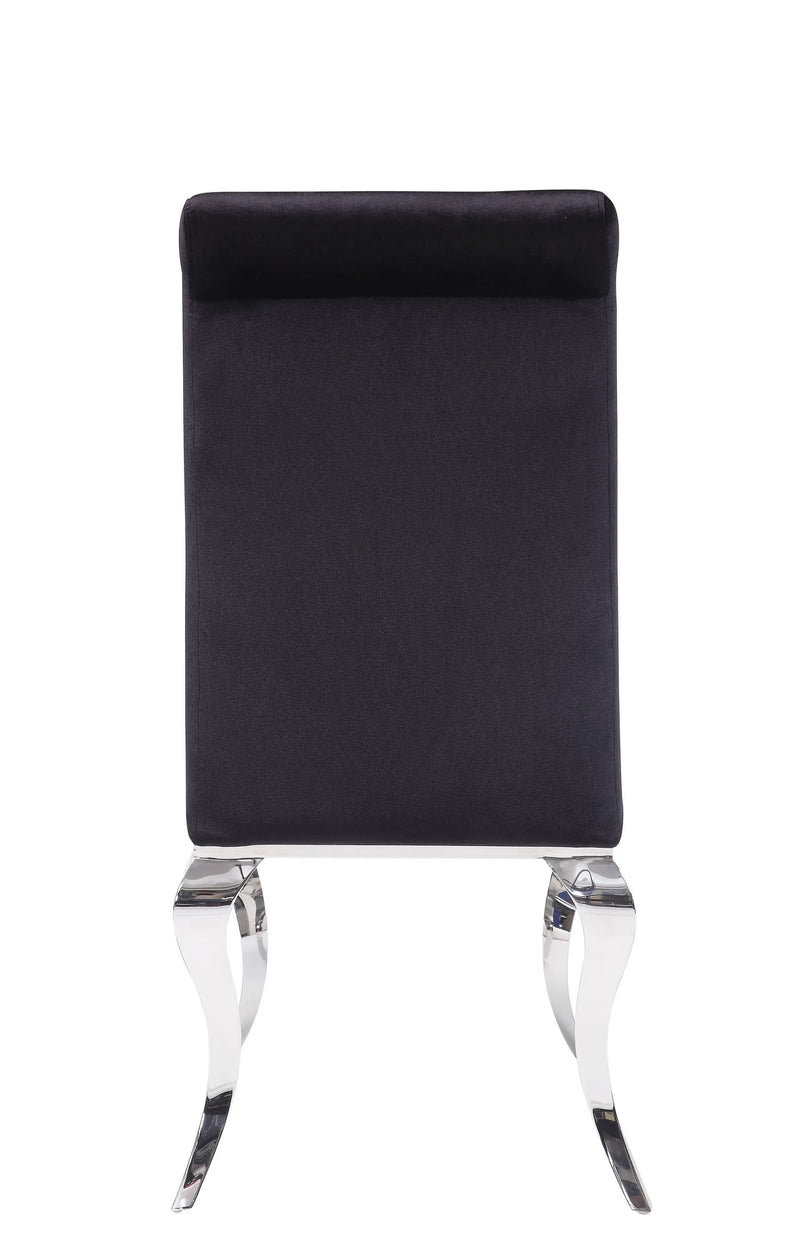 Fabiola Upholstered Stainless Steel Dining Chair by HouseOfZazla