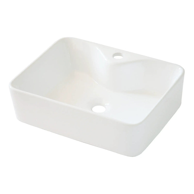Modern Ceramic Rectangular Vessel Bathroom Sink With Sleek Design by HouseOfZazla