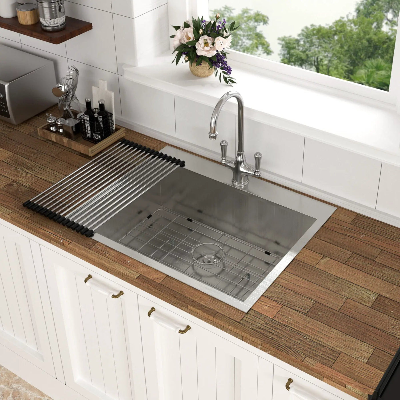 Stainless Steel Drop In Kitchen Sink, Topmount by HouseOfZazla