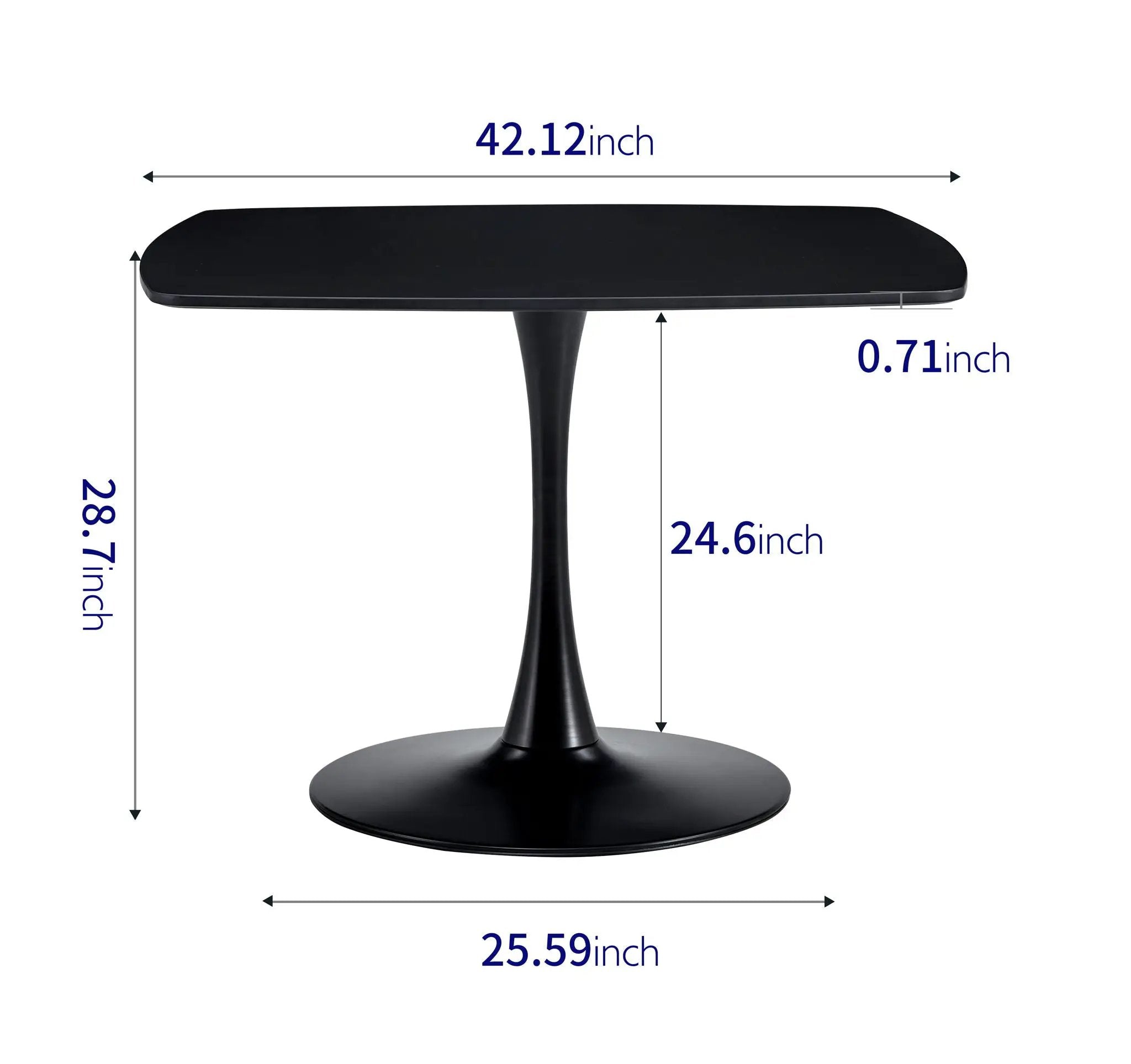 Table Mid-Century Dining Table For 4-6 People With Round Table Top, Pedestal Dining Table, End Table Leisure Coffee Table