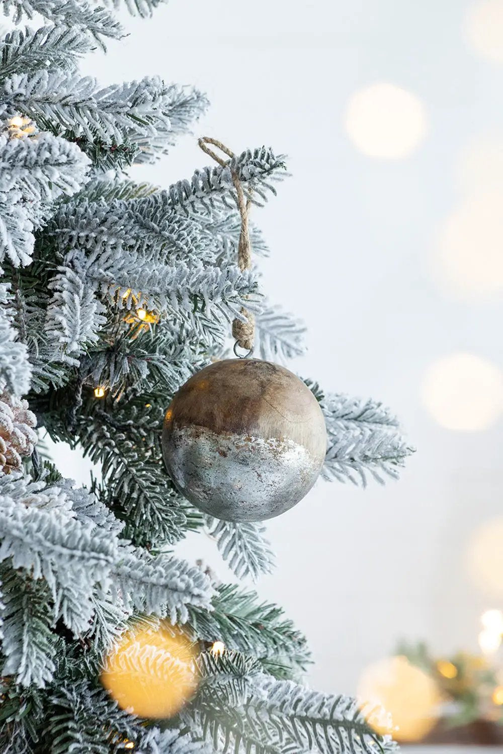 Christmas Ball Ornaments, Wood Decorative Hanging Ball Christmas Tree Ornaments For Holiday Party Decorations by Unique Piece Furniture