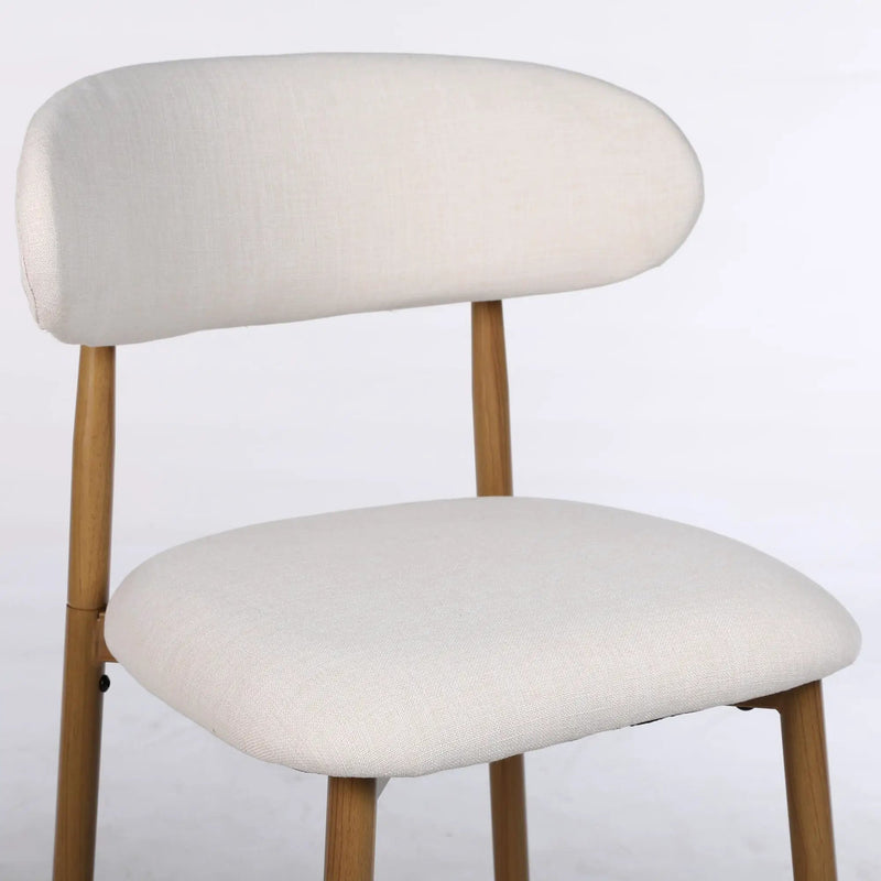 Upholstered Counter Height Bar Stools For Kitchen Island (Set of 2) - Beige by HouseOfZazla
