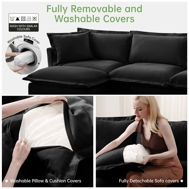 Upholstered Slipcovered Armchair with Ottoman by HouseOfZazla