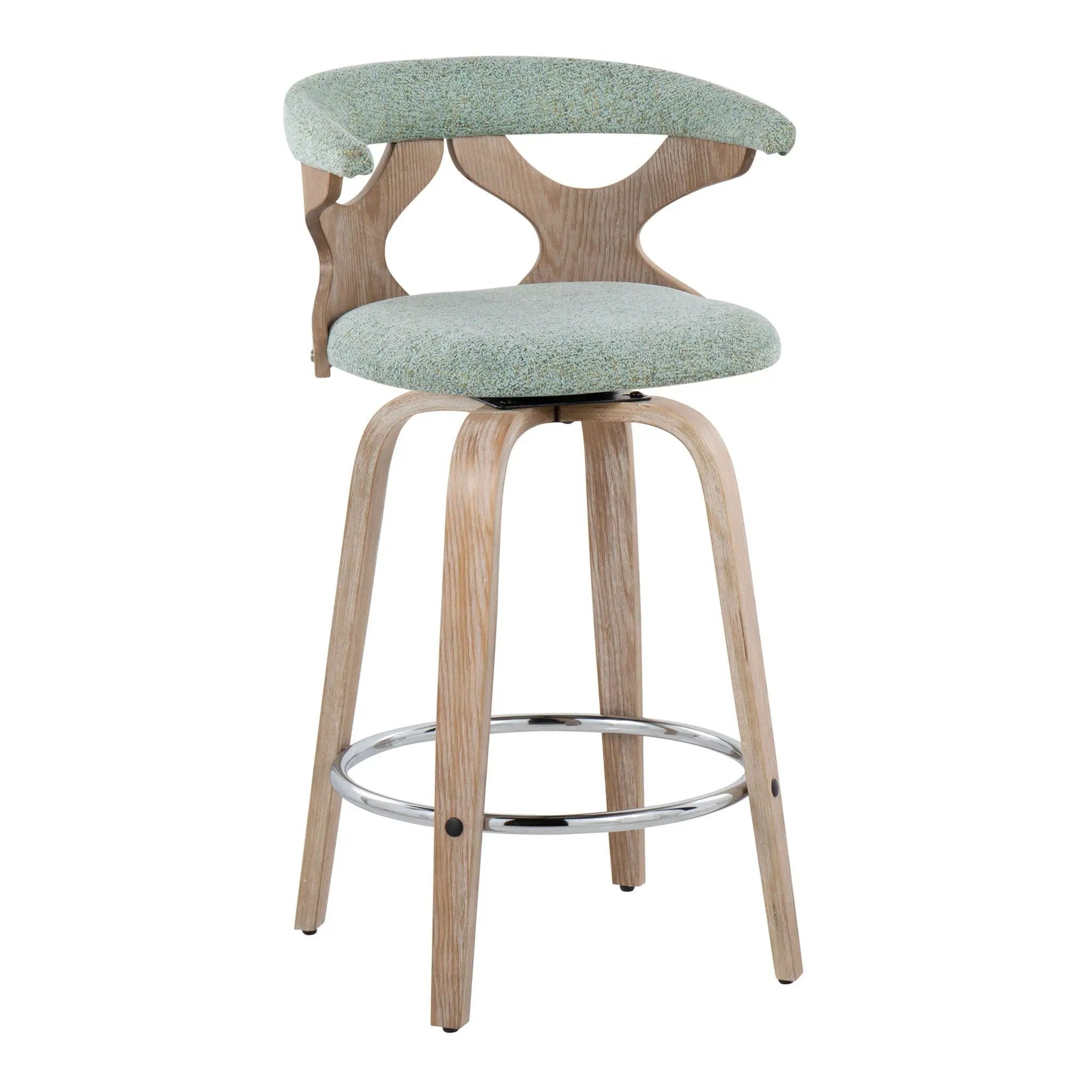 Gardenia - Mid Century Modern Fixed Height Counter Stool With Swivel (Set of 2) by HouseOfZazla