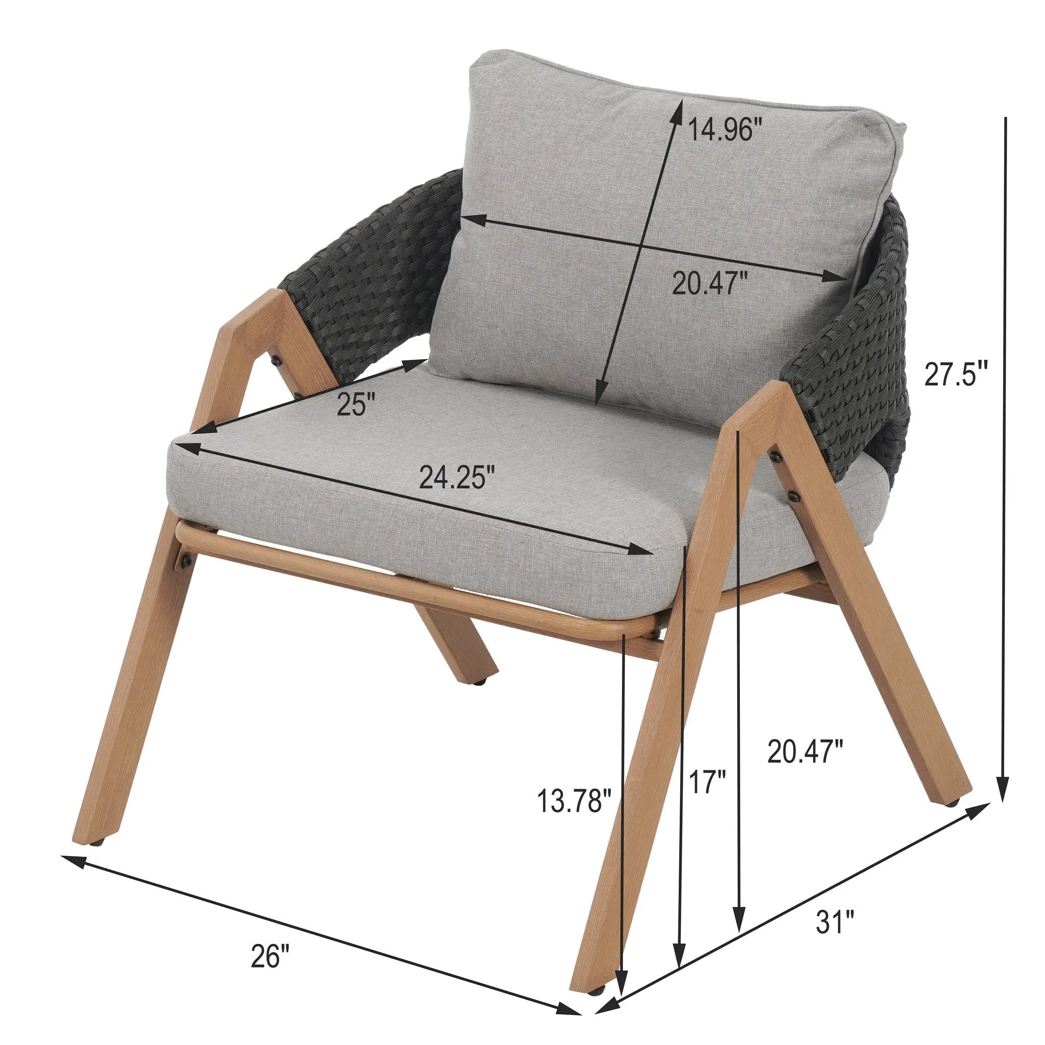 Patio Chair with Cushions (Set of 2) by HouseOfZazla