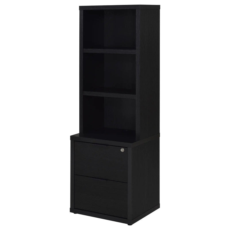 Westpark 3-piece Wall Unit Bookcase Set with USB Black by Unique Piece Furniture