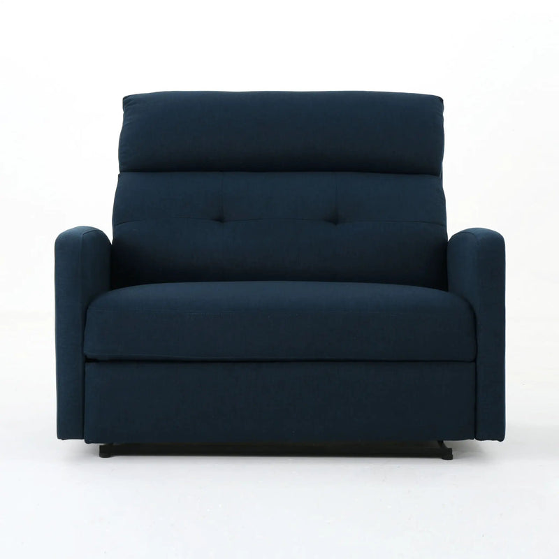 Alma Contemporary Upholstered Loveseat Recliner by HouseOfZazla