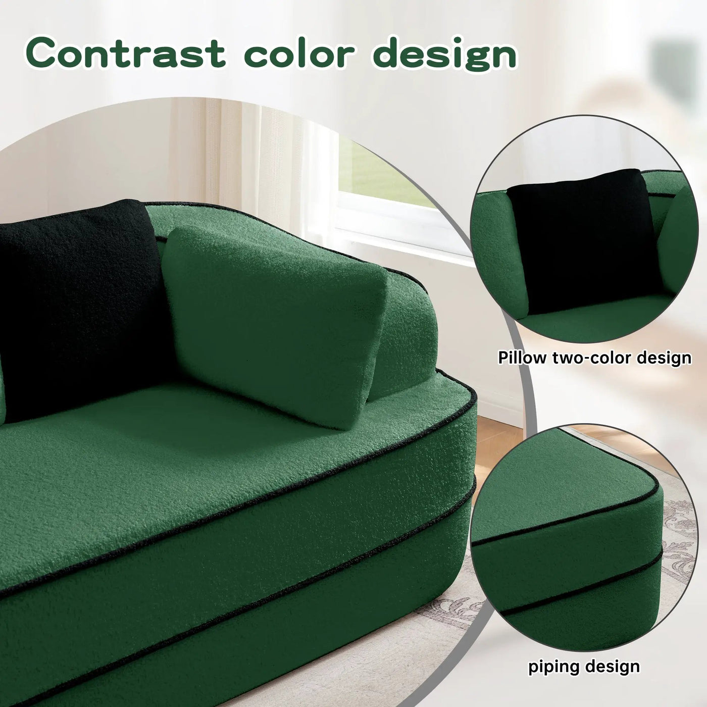 77.2" Teddy Fabric Modular Sofa by HouseOfZazla